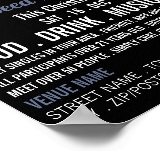 Romantic Couple, Speed Dating Event Adverteren Poster (Hoek)