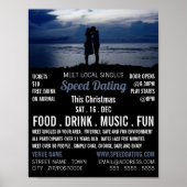 Romantic Couple, Speed Dating Event Adverteren Poster (Voorkant)