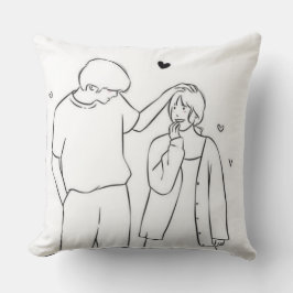 Romantic Couple Throw Pillow – Cute Love Gift  Kussen