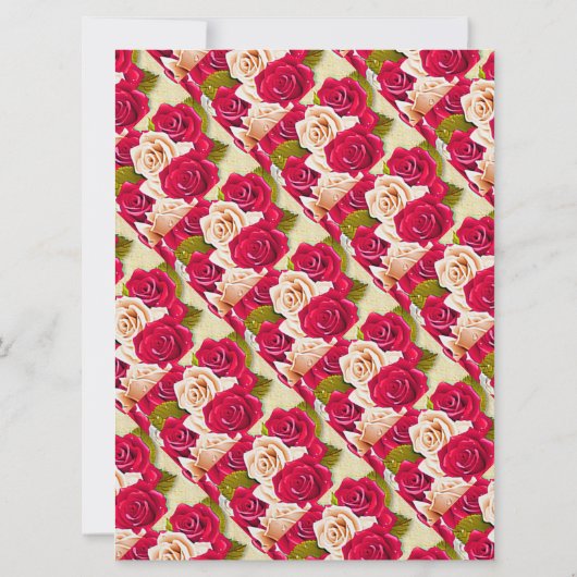 Romantic Couple Valentijn Heart en Rozen Kaart (Achterkant)