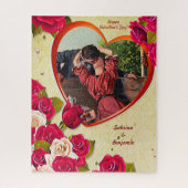 Romantic Couple  Valentijn Heart en Rozen Legpuzzel (Verticaal)