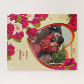 Romantic Couple  Valentijn Heart en Rozen Legpuzzel (Horizontaal)