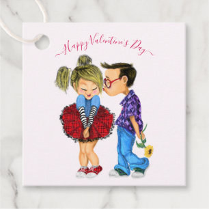 Romantic Couple Valentijnsdag Gift Favor Tags Bedankjes Labels