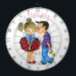 Romantic CoupleDart Board Gift - Ik hou van je Dartbord<br><div class="desc">Cute Romantic Couple - Love - I Love You - Kiss Boy and Girl - Fun Painting - Choose / Add Your Unique Text / Name / Color - Make Your Special Gift - Resize and move or remove / add Elements - afbeelding / text with Customization Tool. Het schilderen...</div>