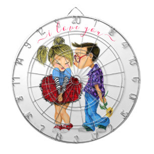 Romantic CoupleDart Board Gift - Ik hou van je Dartbord