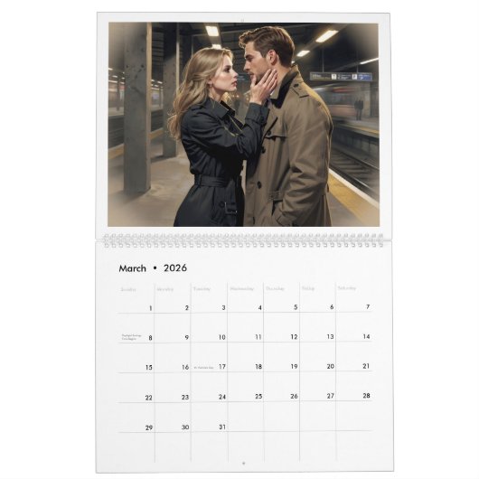 Romantic Couples 2026 Calendar 00B Kalender (Mar 2026)