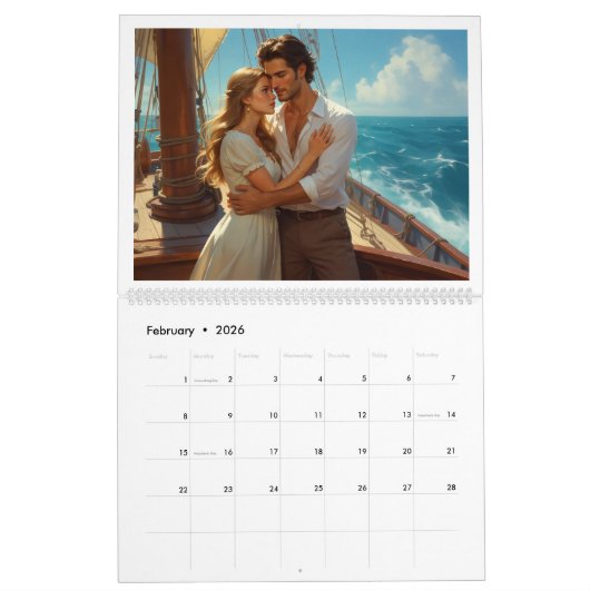 Romantic Couples 2026 Calendar 00B Kalender (Feb 2026)