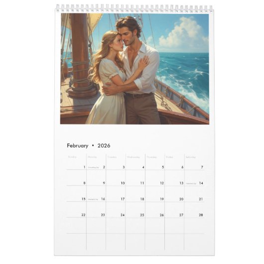 Romantic Couples Calendar 2026 01B Kalender (Feb 2026)