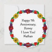 Romantic Couple's Gift | Kunst met Tattoo stijl Feestdagenkaart (Achterkant)