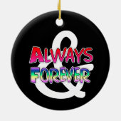 Romantic Couple's Gift | Kunst met Tattoo stijl Keramisch Ornament (Achterkant)