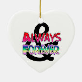 Romantic Couple's Gift | Kunst met Tattoo stijl Keramisch Ornament (Achterkant)