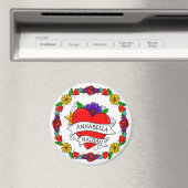 Romantic Couple's Gift | Kunst met Tattoo stijl Magneet (Insitu (Vaatwasser))