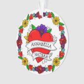 Romantic Couple's Gift | Kunst met Tattoo stijl Ornament (voorkant)