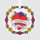 Romantic Couple's Gift | Kunst met Tattoo stijl Ornament (voorkant)