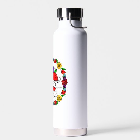 Romantic Couple's Gift | Kunst met Tattoo stijl Waterfles (Links)