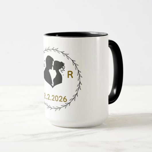 Romantic Couples Mug | His & Hers Love Coffee Cup Mok (Voorkant rechts)