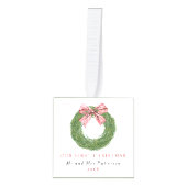 Romantic Couples Timeline Three Photo Christmas Decoratie (Voorkant)