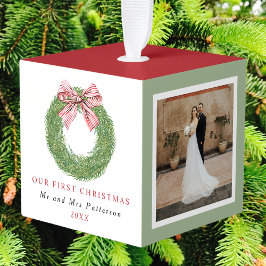 Romantic Couples Timeline Three Photo Christmas Decoratie