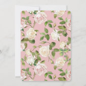 Romantic Cream Blush Pink Floral Wedding Kaart (Achterkant)