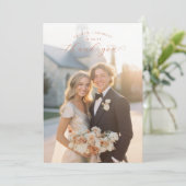 Romantic Cream Elegant Photo Bedankkaart (Staand voorkant)