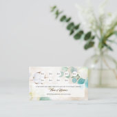 Romantic Cream Floral Elegant Loyalty Punch Card (Staand voorkant)