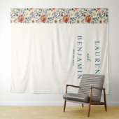 Romantic Cream Floral Wandkleed (In Situ (horizontaal))