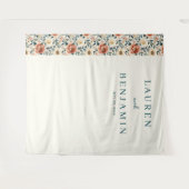 Romantic Cream Floral Wandkleed (Voorkant (horizontaal))