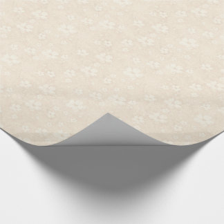 Romantic Cream Flowers Patroon Cadeaupapier