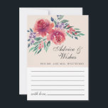 Romantic Cream Ivory Waterverf Floral Wedding Advieskaart<br><div class="desc">Elegant trouwadvies en wenskaart met een florale waterverf op een crèmeachtergrond.</div>
