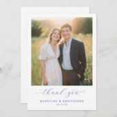 Romantic Cream Photo Bedankkaart (Voorkant / Achterkant)
