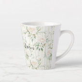 Romantic Cream Roses Floral Bridal Shower Wedding Latte Mok (Rechts)