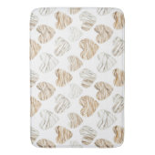 Romantic Cream White Hearts Badmat (Voorkant Verticaal)