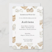 Romantic Cream White Hearts Birthday Kaart (Voorkant)