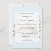 Romantic Cream White Love Birds Heart Wedding Kaart (Voorkant)