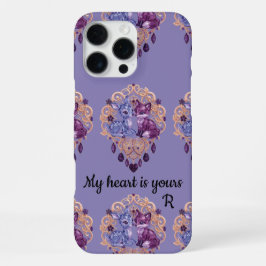 Romantic Crystal Animals Custom Couple iPhone 16 Pro Max Hoesje