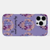 Romantic Crystal Animals Custom Couple iPhone Hoesje (Achterkant horizontaal)