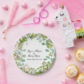 Romantic Custom Eucalyptus Summer Weddenschap Papieren Bordje (Feest)