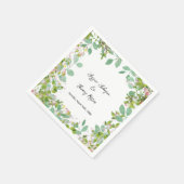 Romantic Custom Eucalyptus Summer Weddenschap Servet (Hoek)