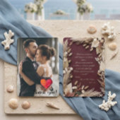 Romantic Custom Photo Floral Boho Rustic Bedankkaart