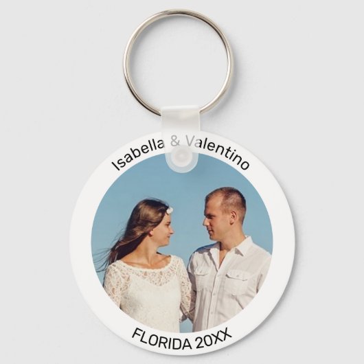 Romantic Custom Photo Sleutelhanger (Voorkant)