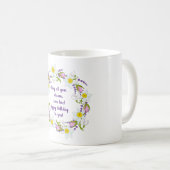 Romantic Cute bloemen verjaardagscans Koffiemok (Voorkant rechts)