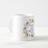 Romantic Cute bloemen verjaardagscans Koffiemok (Voorkant links)