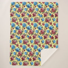 Romantic Cute Elegant Botanical Nature Pattern Sherpa Deken