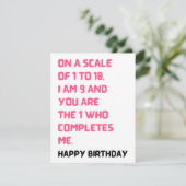 Romantic Cute Happy Birthday Card voor hem en haar Feestdagenkaart (Staand voorkant)