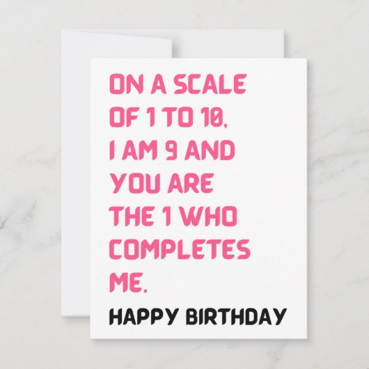 Romantic Cute Happy Birthday Card voor hem en haar Feestdagenkaart (Voorkant)