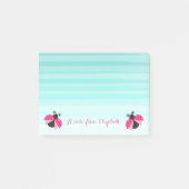 Romantic Cute Lovely Stijlvol, Striped, Ladybugs Post-it® Notes (Voorkant)