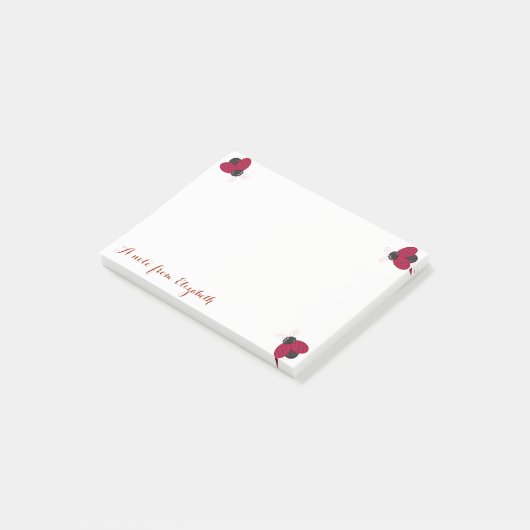 Romantic Cute Lovely Stylish, Ladybugs Post-it® Notes (Schuin)