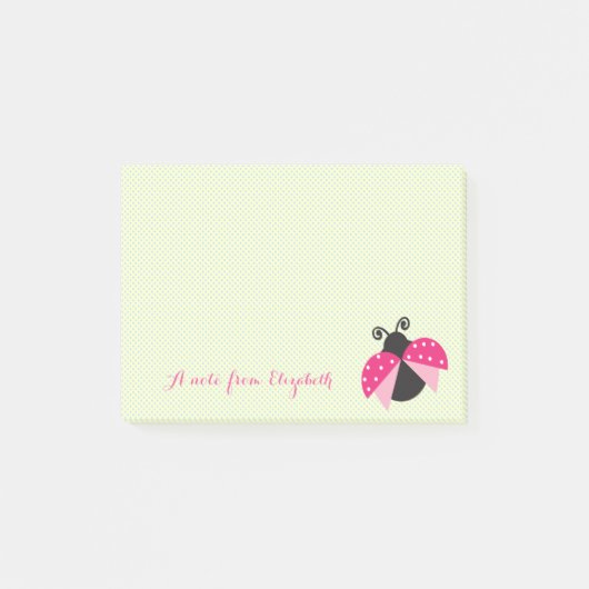 Romantic Cute Lovely Stylish, Polka Dots, Ladybug Post-it® Notes (Voorkant)