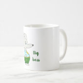 Romantic Cute muis in groene broek Koffiemok (Voorkant rechts)