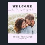 Romantic Cute Photo Weduwen Welkomstteken Poster<br><div class="desc">Fotobruiloft welkom poster.</div>